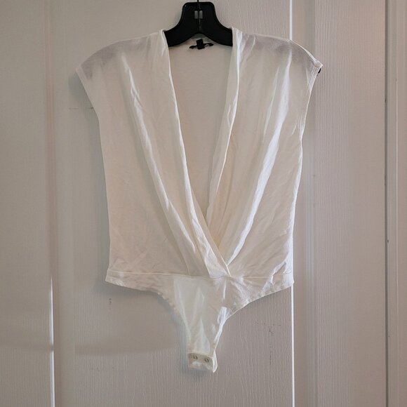 Dynamite Women's White Drape Bodysuit - Picture 1 of 5